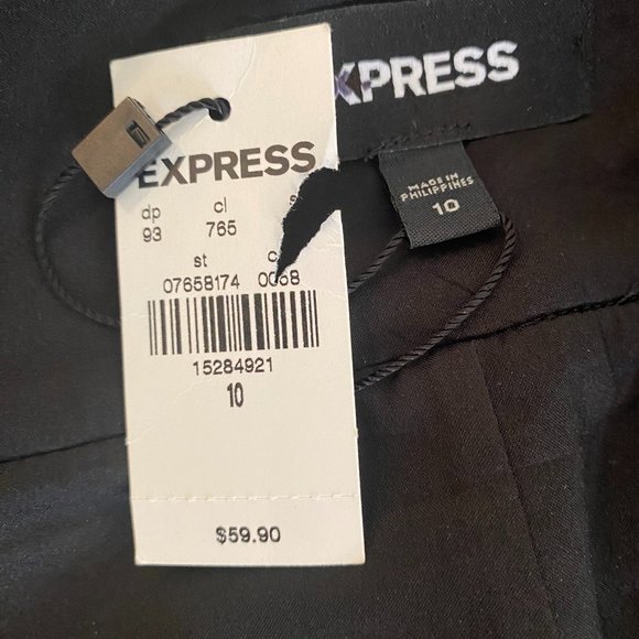 Express Black Faux Leather Full Zip Front Lined Skirt NWT Women's Size 10 - Picture 4 of 8